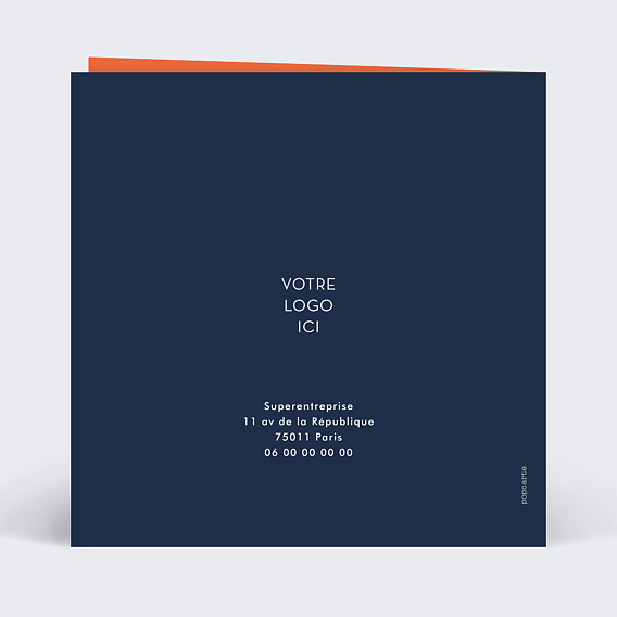 Carte de vœux entreprise À Bras Ouverts Verso