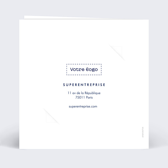 Carte de vœux entreprise Peinture éclatante avec graines Verso