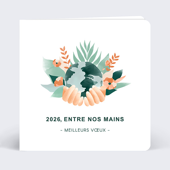 Carte de vœux entreprise Notre Planète Recto