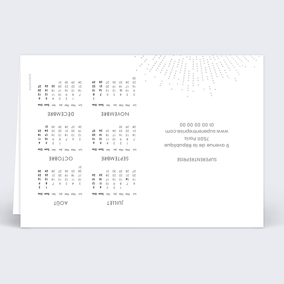 Carte de Voeux Entreprise Explosion Logo Calendrier