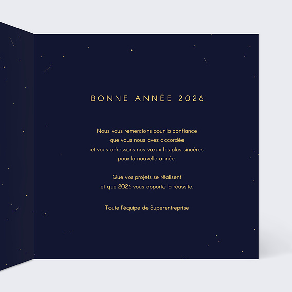 Carte de vœux entreprise Tremplin Intérieur Droit