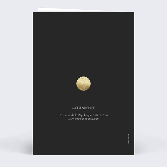 Carte de vœux entreprise Orbe Verso