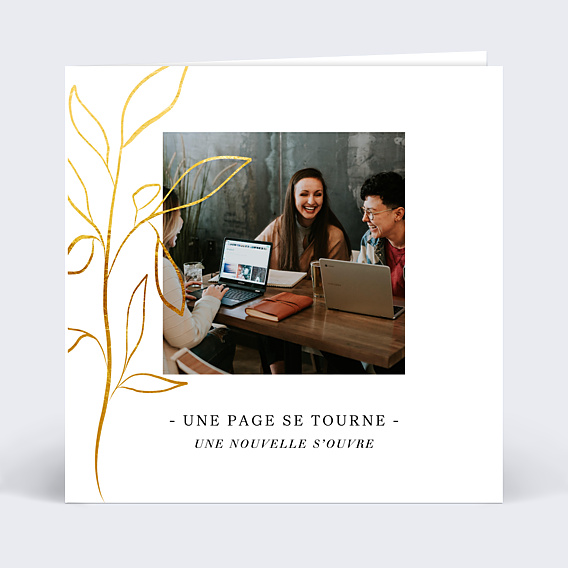 Carte de vœux entreprise Doux Feuillage