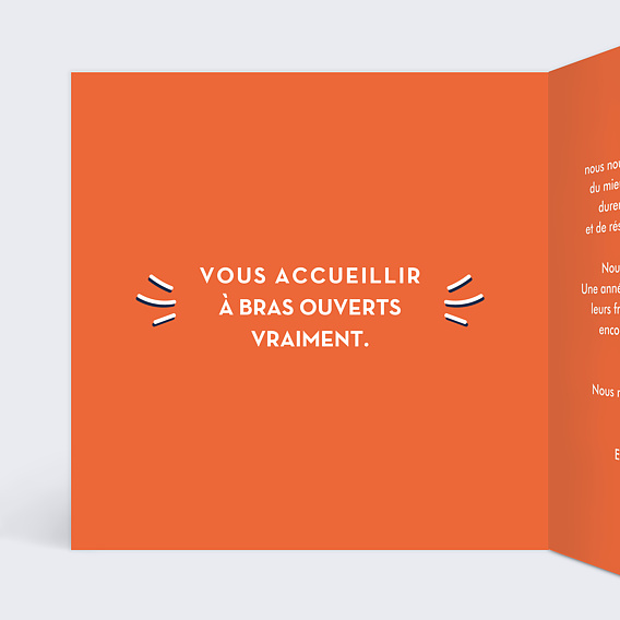 Carte de vœux entreprise À Bras Ouverts Intérieur Gauche