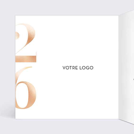 Carte de vœux entreprise Année champagne Intérieur Gauche