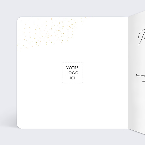 Carte de vœux entreprise Association Caritative Intérieur Gauche