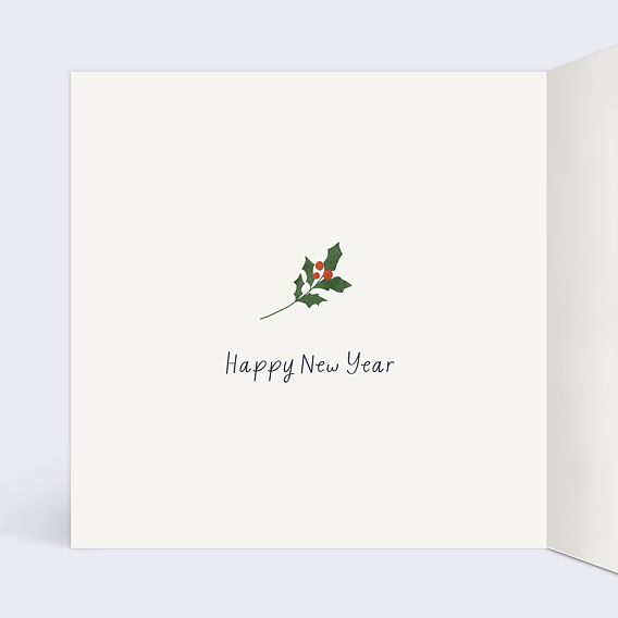 Carte de vœux entreprise Bouquet à Offrir Intérieur Gauche