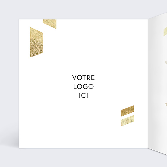 Carte de vœux entreprise Chevrons Intérieur Gauche