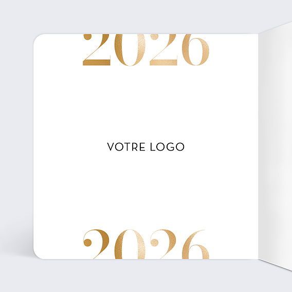 Carte de vœux entreprise Chiffres et Lettres Intérieur Gauche