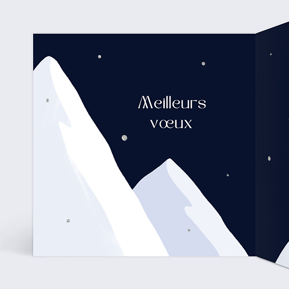 Carte de vœux entreprise Concept Montagne Intérieur Gauche