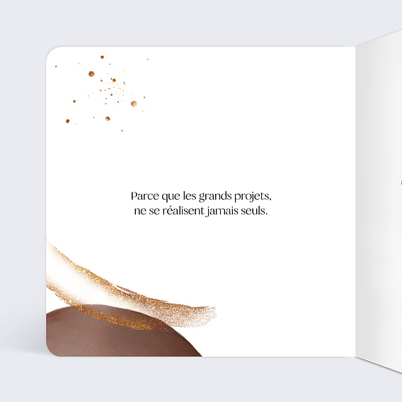 Carte de vœux entreprise Coup de pinceau Intérieur Gauche