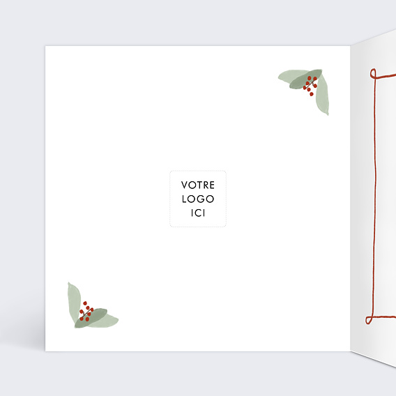 Carte de vœux entreprise Couronne avec nœud Intérieur Gauche