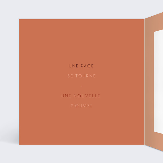 Carte de vœux entreprise Cuivrée Intérieur Gauche