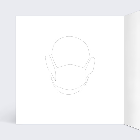 Carte de vœux entreprise Découpe Sourire Intérieur Gauche