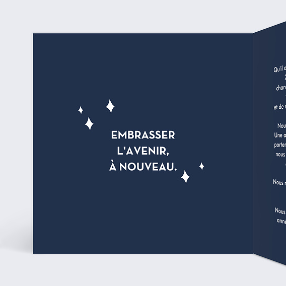 Carte de vœux entreprise Embrasser l'Avenir Intérieur Gauche