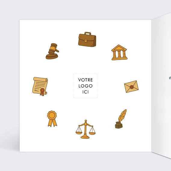 Carte de vœux entreprise Équipe d’avocat Intérieur Gauche