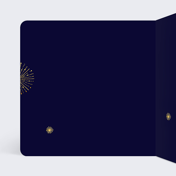 Carte de vœux entreprise Étoiles Suspendues Intérieur Gauche