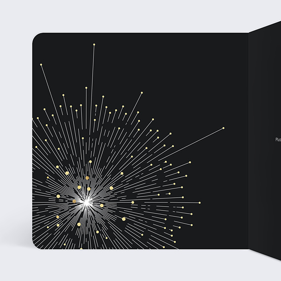 Carte de vœux entreprise Explosion Futuriste Intérieur Gauche