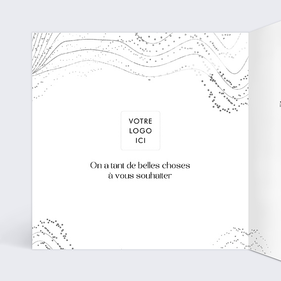 Carte de vœux entreprise Explosion organique foncée Intérieur Gauche