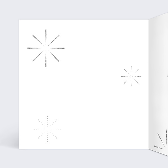 Carte de vœux entreprise Feux d'artifice argent Intérieur Gauche