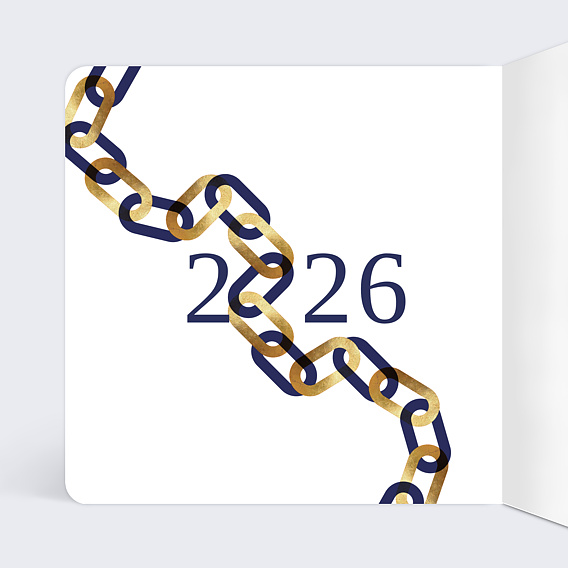 Carte de vœux entreprise Maillons Intérieur Gauche