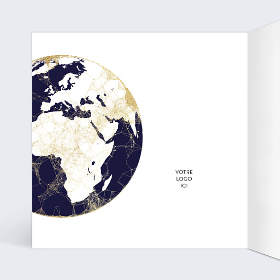 Carte de vĆux entreprise Mondial IntĂ©rieur Gauche