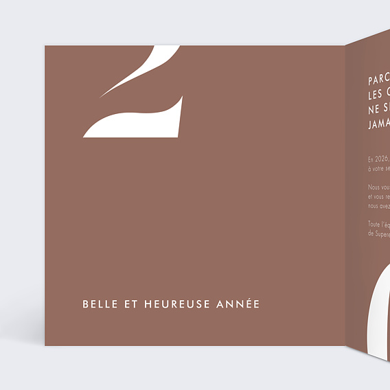 Carte de vœux entreprise Nacarat Intérieur Gauche