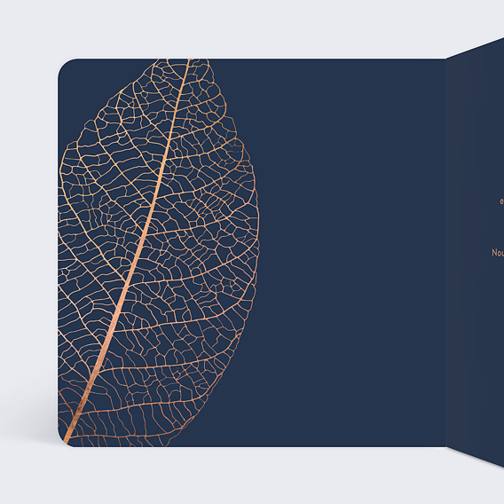 Carte de vœux entreprise Nervures Intérieur Gauche