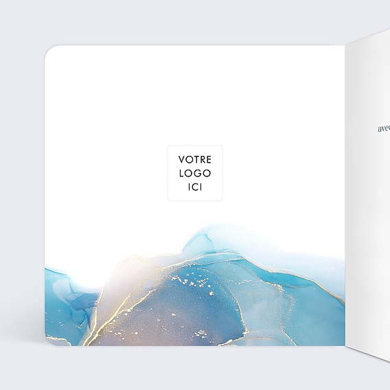 Carte de vœux entreprise Océan Intérieur Gauche