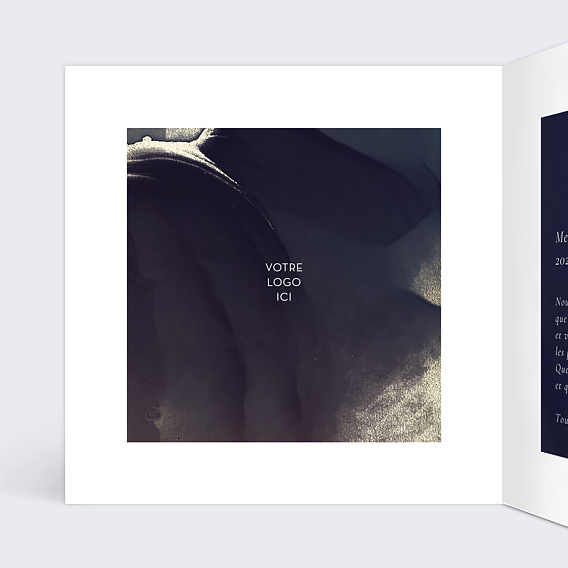 Carte de vœux entreprise Onyx Intérieur Gauche