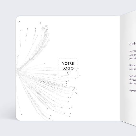 Carte de vœux entreprise Organique Intérieur Gauche
