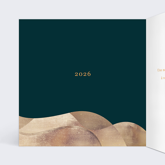 Carte de vœux entreprise Quartz Intérieur Gauche