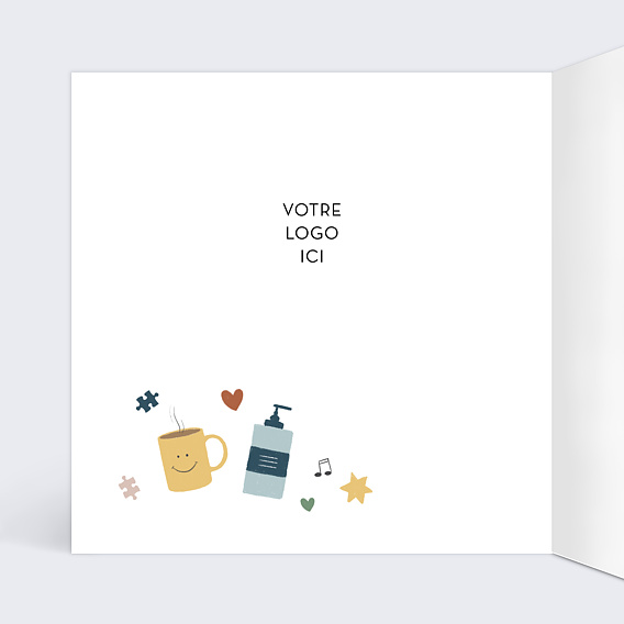 Carte de vœux entreprise Quelle Année ! Intérieur Gauche