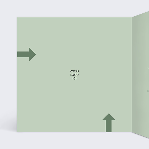 Carte de vœux entreprise Recyclage Intérieur Gauche