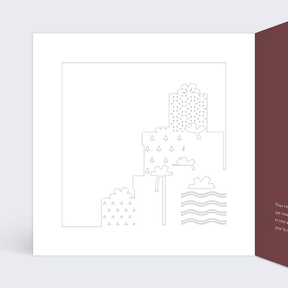 Carte de vœux entreprise Ribambelle de Cadeaux Intérieur Gauche