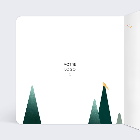 Carte de vœux entreprise Route Verte Intérieur Gauche