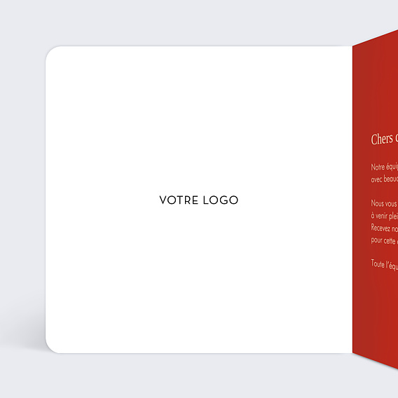 Carte de vœux entreprise Souhaits Intérieur Gauche