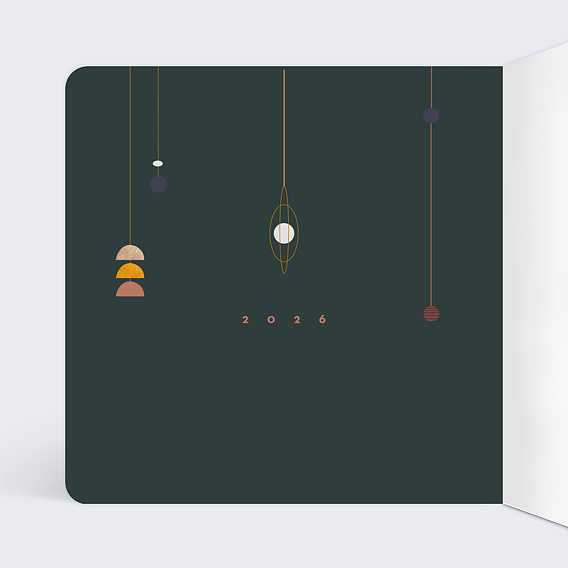 Carte de vœux entreprise Suspensions Intérieur Gauche