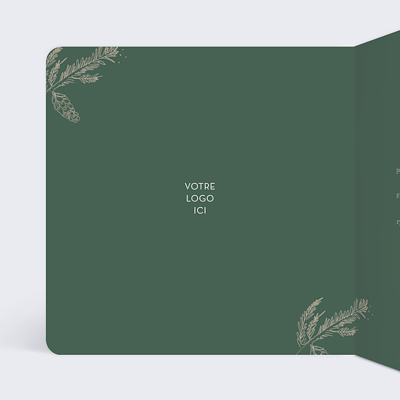 Carte de vœux entreprise Végétal Minimaliste Intérieur Gauche