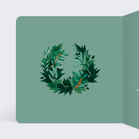 Carte de vœux entreprise Végétaux traditionnels Intérieur Gauche