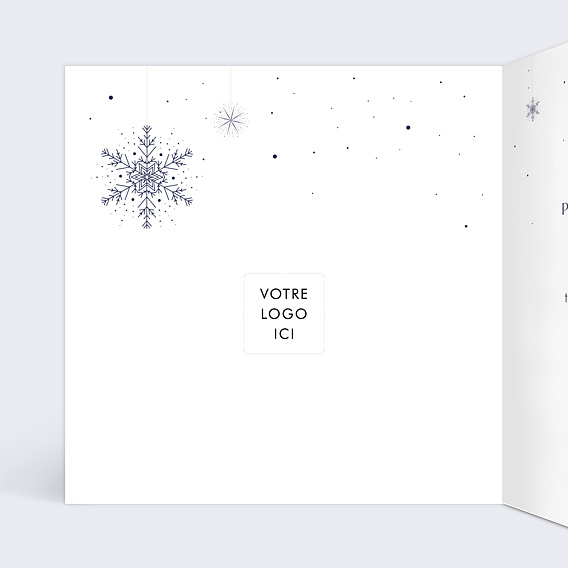 Carte de vœux entreprise Voeux Enneigés Intérieur Gauche