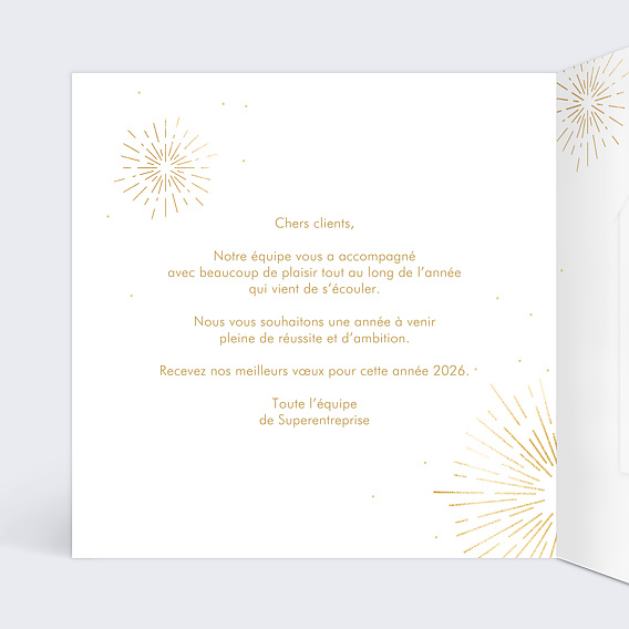 Carte de vœux entreprise Voeux festifs avec chocolat Intérieur Gauche