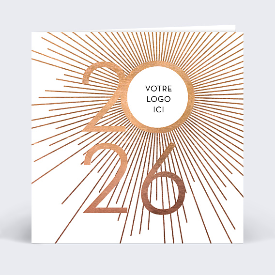Carte de vœux entreprise Logo avec graines