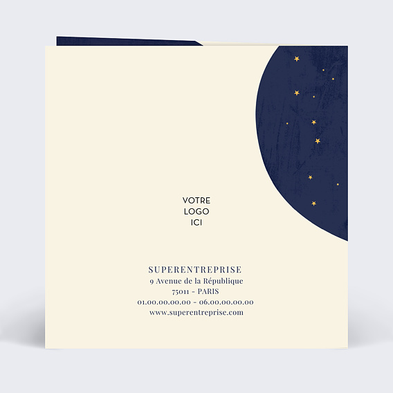 Carte de vœux entreprise Livraison de Succès Verso