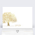 Carte de vœux entreprise Calendrier arbre Intérieur Gauche