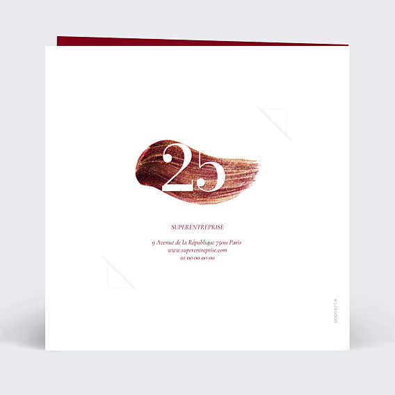 Carte de Voeux Entreprise Texture peinture avec chocolat