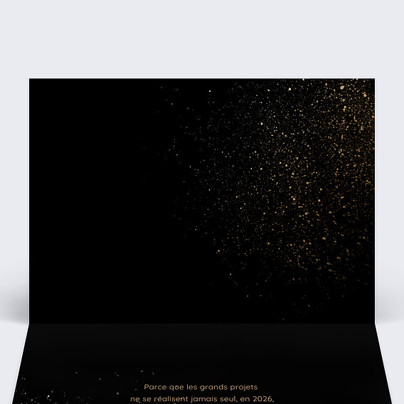 Carte de vœux entreprise Calendrier Lumière Intérieur Gauche