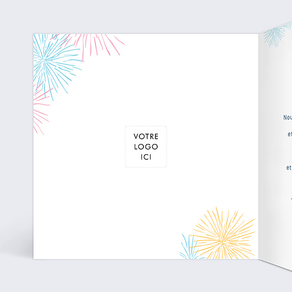 Carte de vœux entreprise Féérie Intérieur Gauche