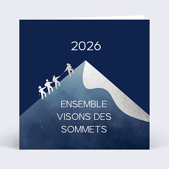 Carte de Voeux Entreprise Viser Des Sommets
