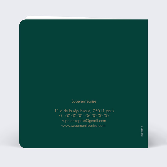 Carte de vœux entreprise Projet Grandissant Verso